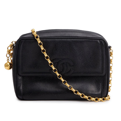 Chanel Vintage Black Caviar Bijoux Camera Bag