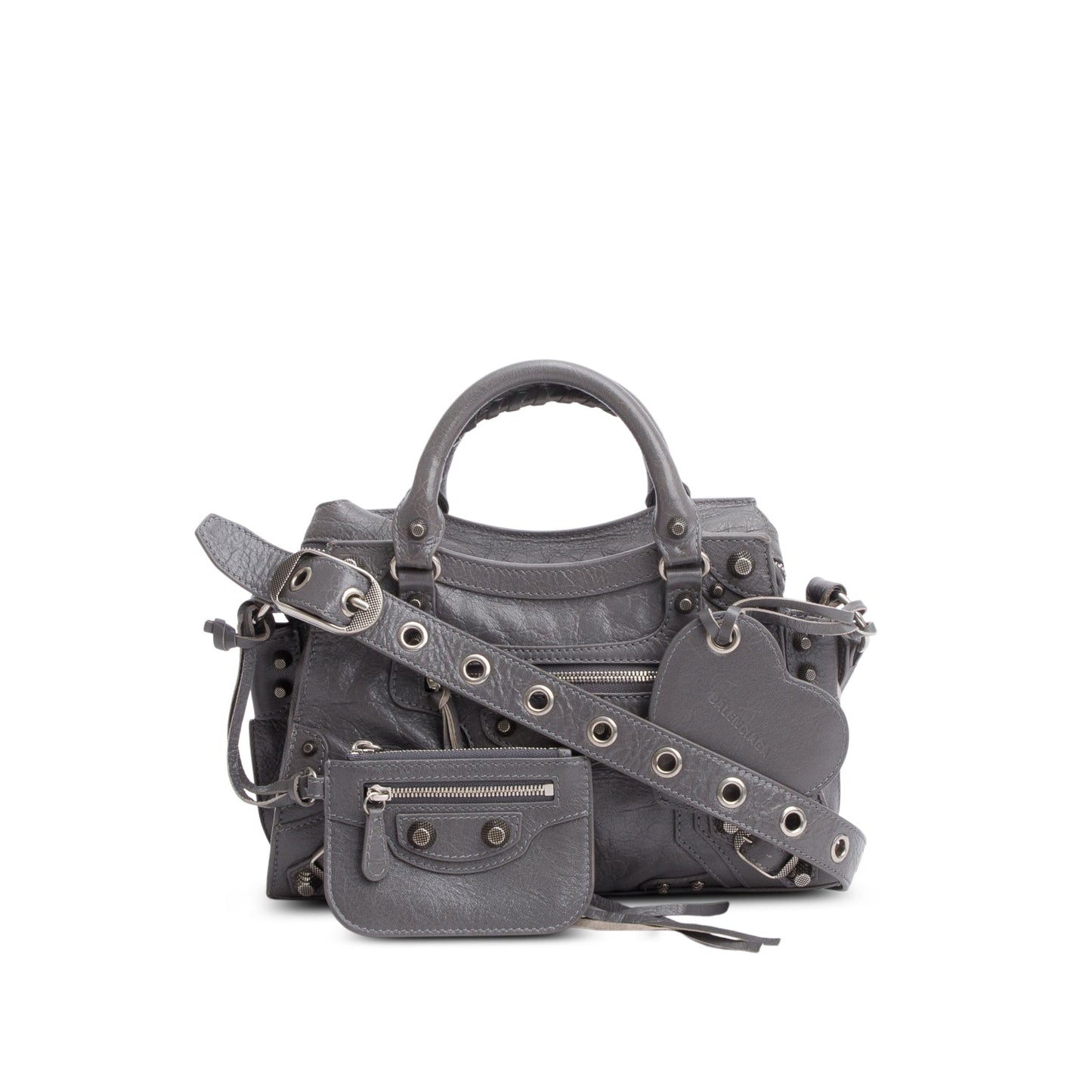 Balenciaga Grey Agneau Leather Neo Cagole XS City Bag