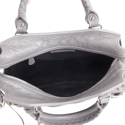 Balenciaga Grey Agneau Leather Neo Cagole XS City Bag