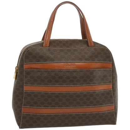 Luxury CELINE Macadam Canvas Hand Bag PVC Brown  67332