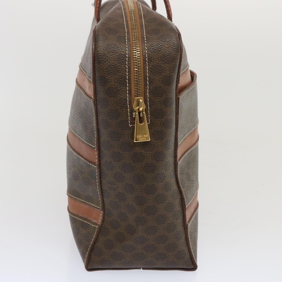 Luxury CELINE Macadam Canvas Hand Bag PVC Brown  67332
