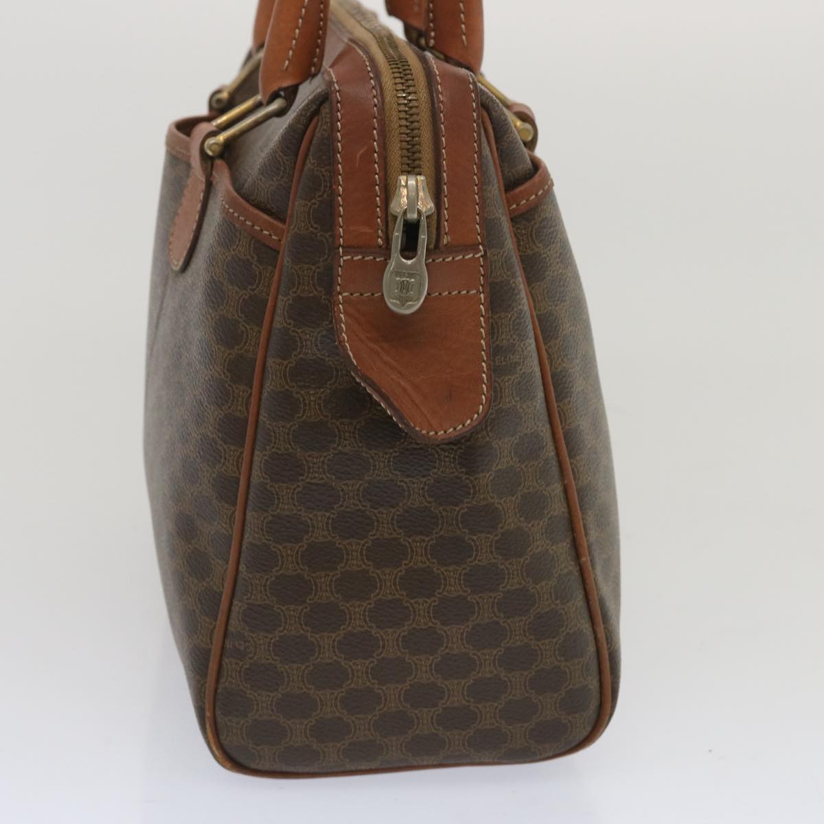 Luxury CELINE Macadam Canvas Hand Bag PVC Brown  67335