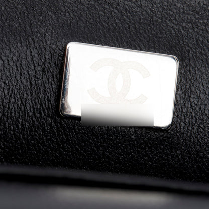 Chanel 2023 Black Caviar Quilted Medium Boy Flap Bag