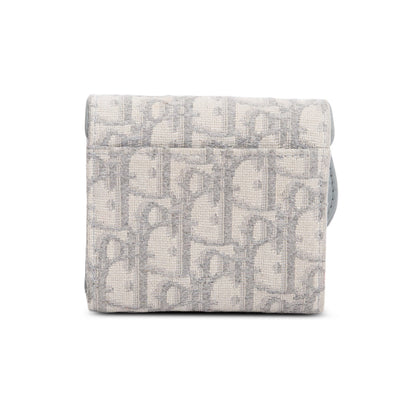 Christian Dior 2024 Grey Oblique Saddle Bloom Card Holder