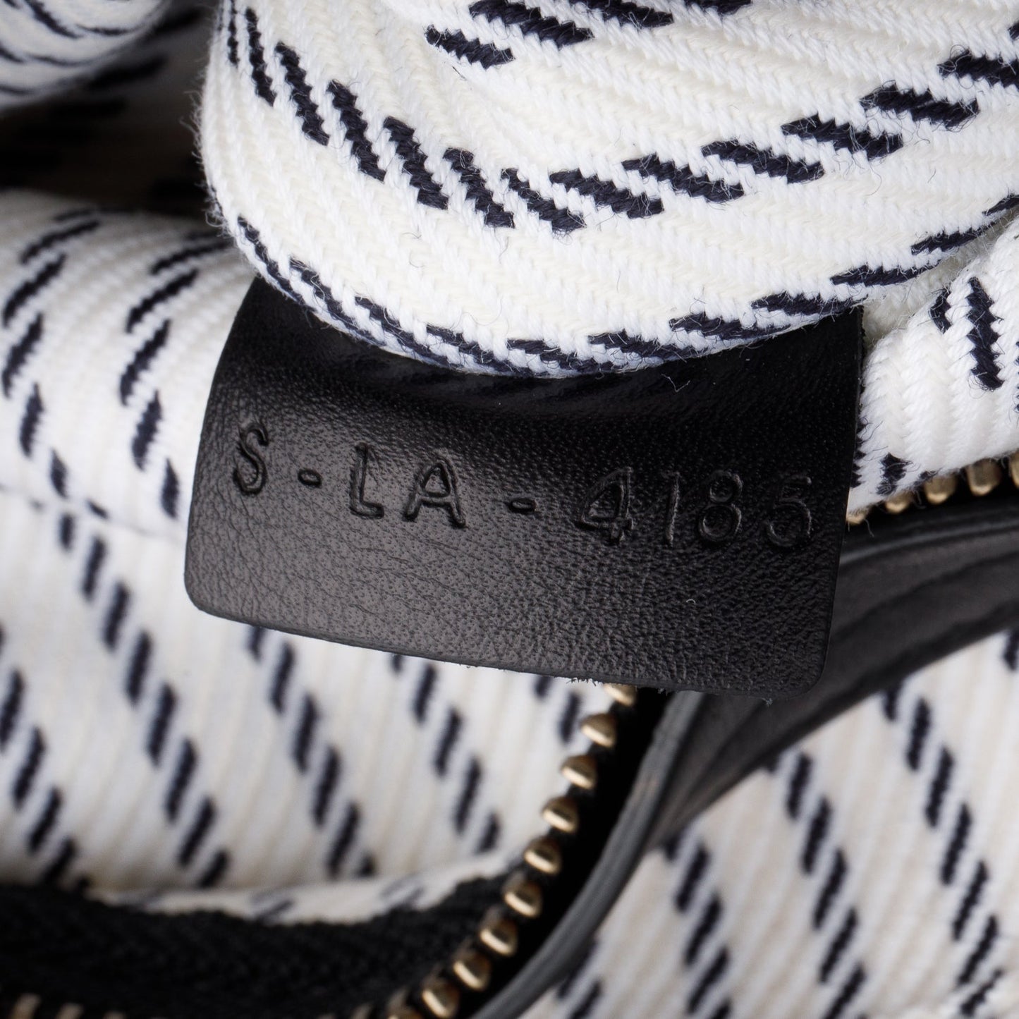 Celine White Cotton Canvas Striped Medium Phantom Luggage Tote