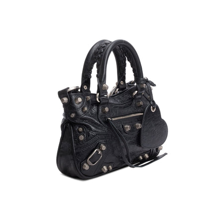 Balenciaga Black Agneau Neo Cagole Mini Handbag