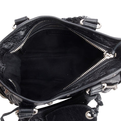 Balenciaga Black Agneau Neo Cagole Mini Handbag