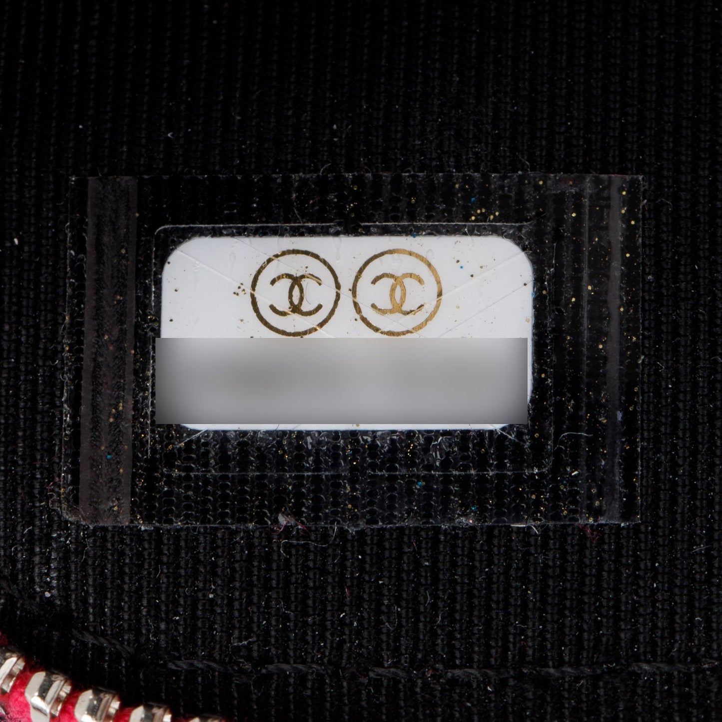 Chanel Pink/Black Patent Leather Quilted Diamond Small CC Double Zip Clutch