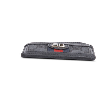 Gucci x Balenciaga BB Monogram Web Ophidia Card Holder