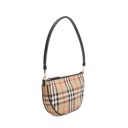 Burberry Beige Vintage Check Calfskin Olympia Slim Pouch
