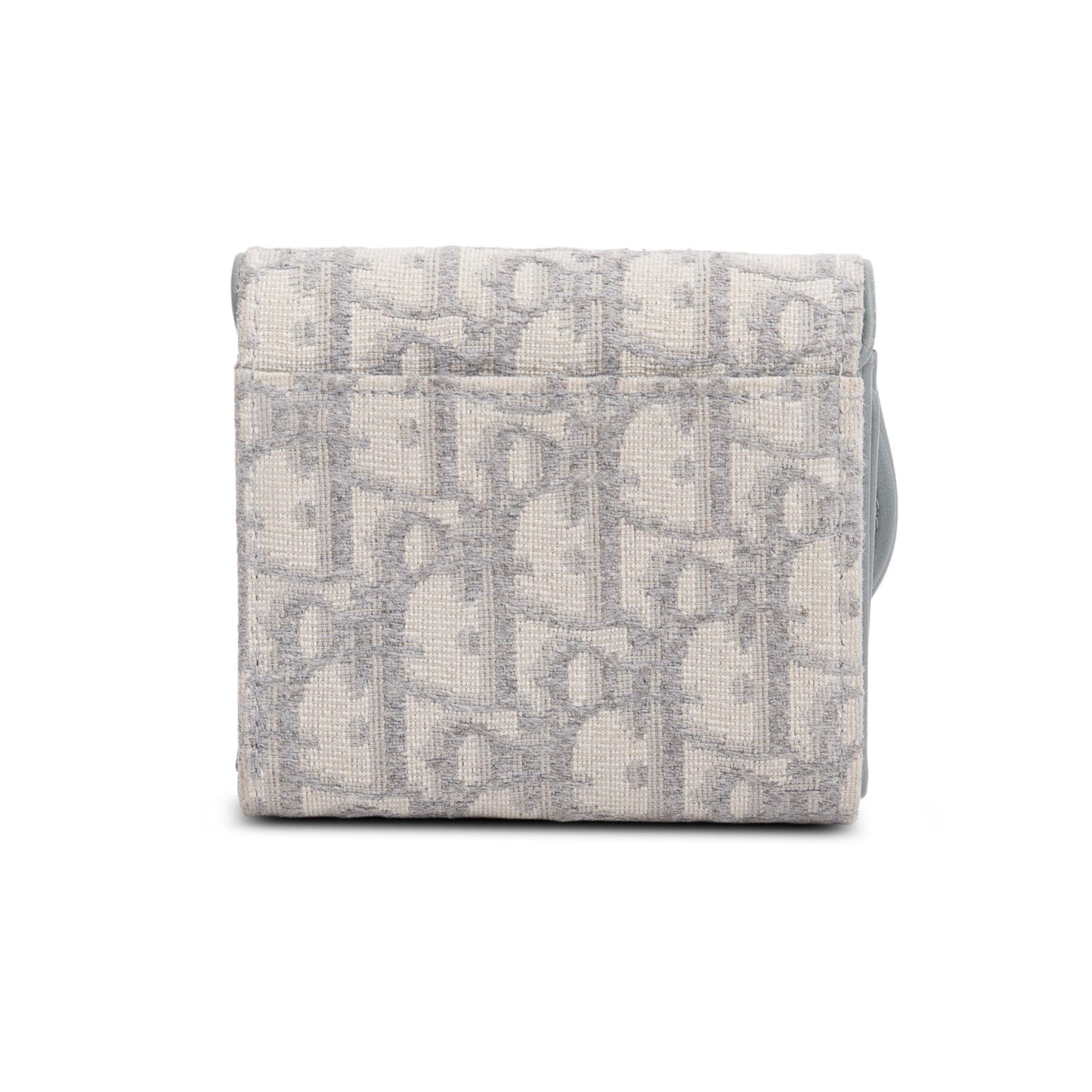 Christian Dior 2023 Grey Oblique Saddle Bloom Card Holder