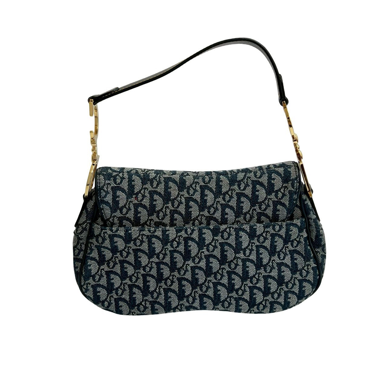 Dior Shoulder Bag leather Navy Saddle bag
