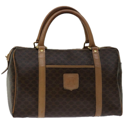 Luxury CELINE Macadam Canvas Hand Bag PVC Brown  67609
