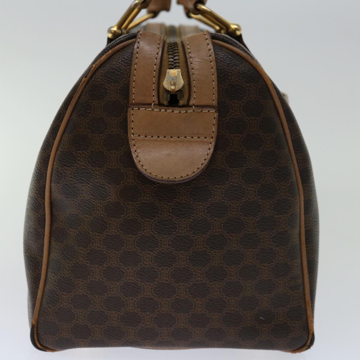 Luxury CELINE Macadam Canvas Hand Bag PVC Brown  67609
