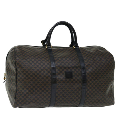 Luxury CELINE Macadam Canvas Boston Bag PVC Black  67629