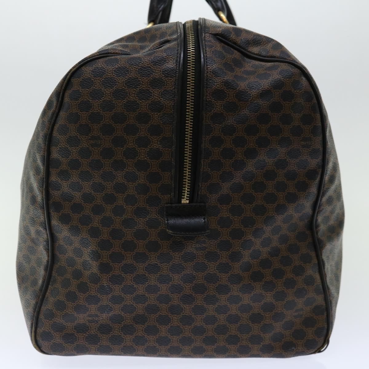 Luxury CELINE Macadam Canvas Boston Bag PVC Black  67629