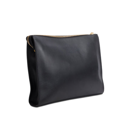 Fendi x Versace Black Leather Clutch