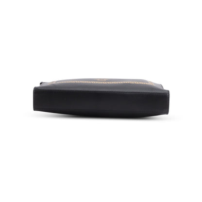 Fendi x Versace Black Leather Clutch