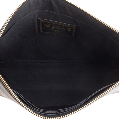 Fendi x Versace Black Leather Clutch