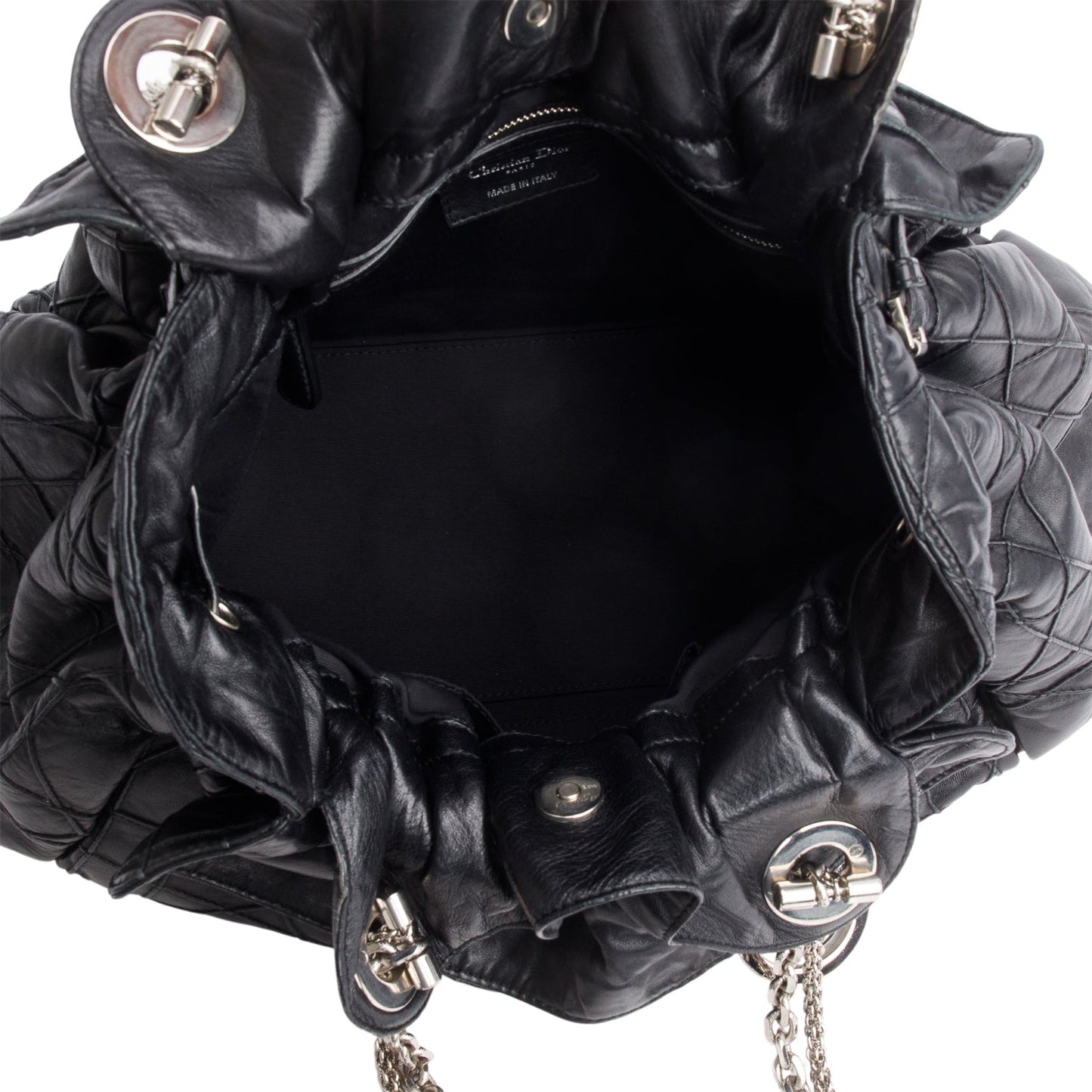 Christian Dior Black Lambskin Cannage Medium Le Trente Tote