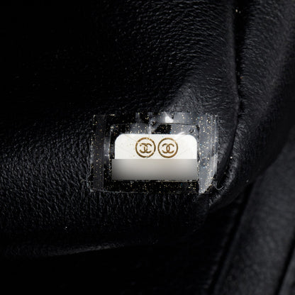 Chanel Black Patent Leather Quilted New Clutch with Chain