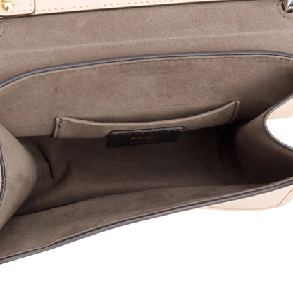 Fendi Beige Vitello Century Opaco F is Fendi Small Kan I Shoulder Bag