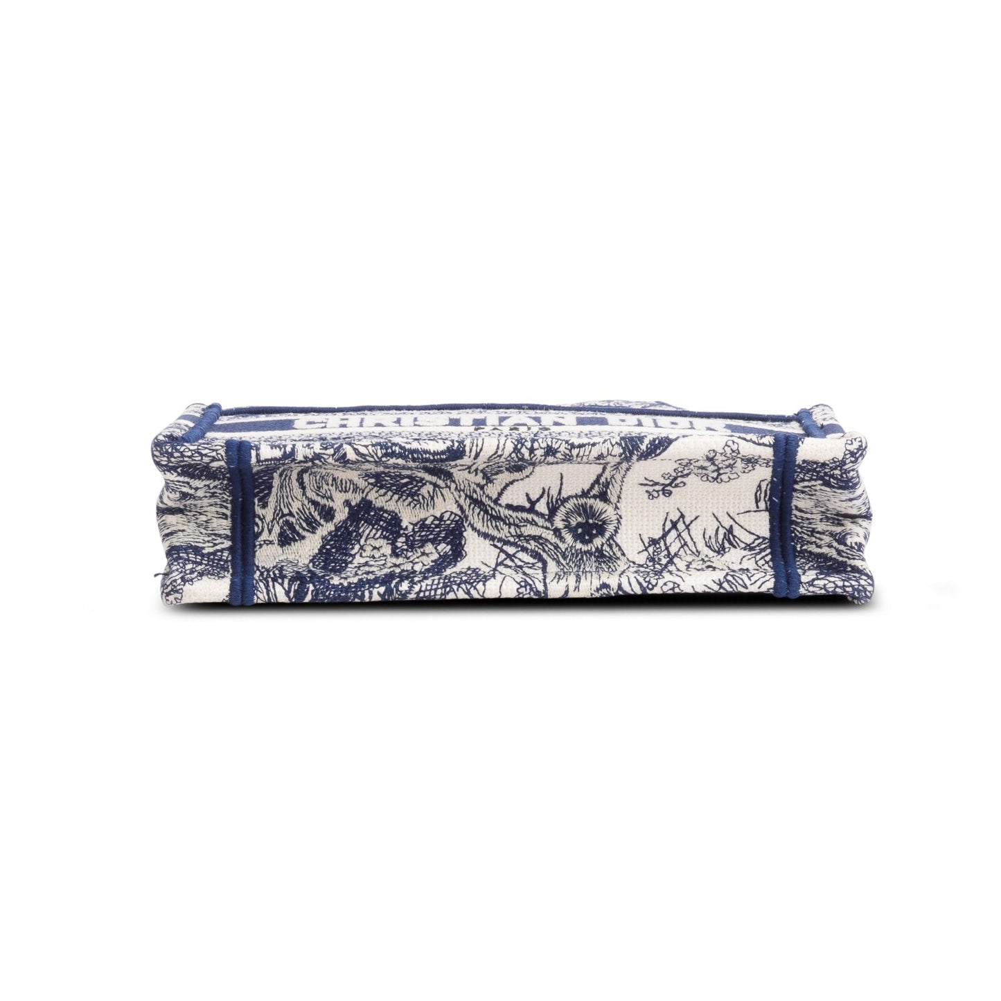 Christian Dior 2020 Blue Canvas Embroidered Mini Dioriviera Toile De Jouy Book Tote