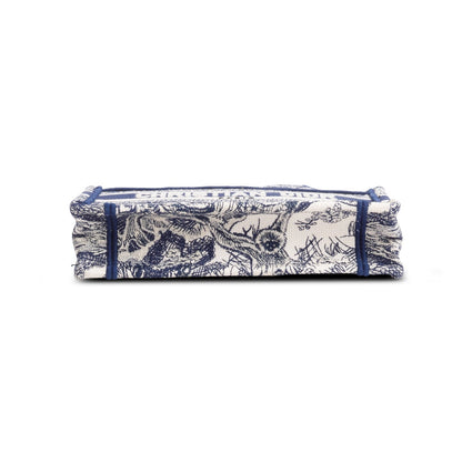 Christian Dior 2020 Blue Canvas Embroidered Mini Dioriviera Toile De Jouy Book Tote
