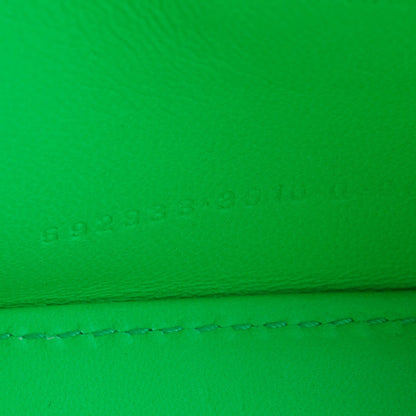 Balenciaga Green Croc-Embossed Leather XS Hourglass Crystal Top Handle Bag