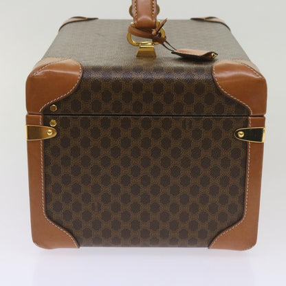 Luxury CELINE Macadam Canvas Vany Case Hand Bag PVC Brown  67848A
