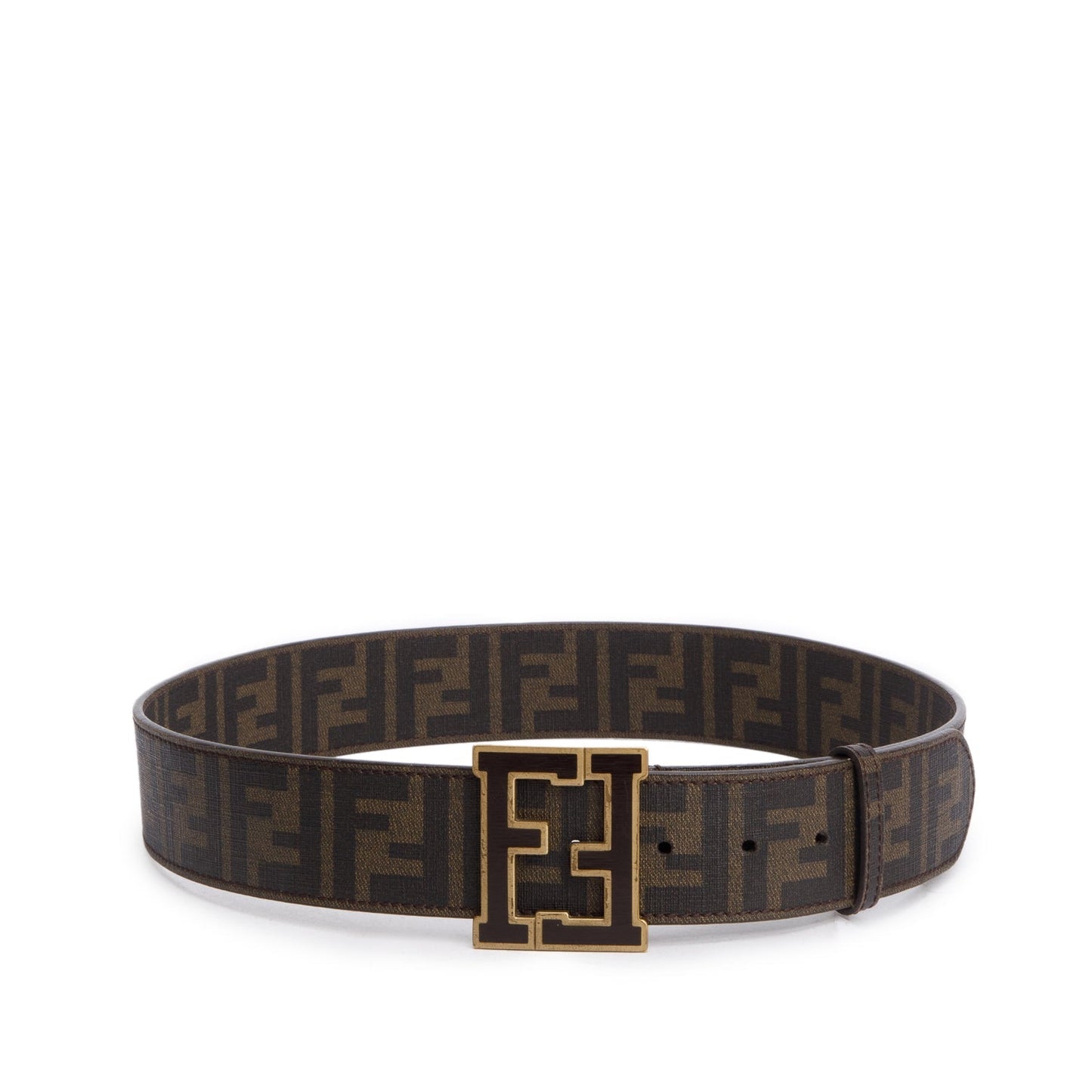 Fendi Zucca Spalmati FF Buckle Belt 100 45