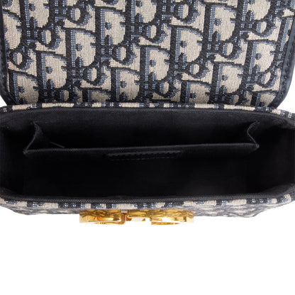 Christian Dior Blue Oblique 30 Montaigne Box Bag