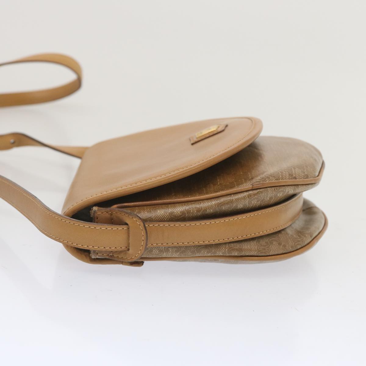 Luxury CELINE Macadam Canvas Shoulder Bag Beige  67872