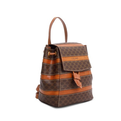 Celine Vintage Brown Monogram Macadam Backpack