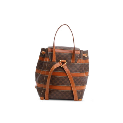 Celine Vintage Brown Monogram Macadam Backpack