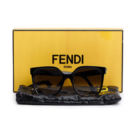 Fendi FE400071 Black Acetate Square Sunglasses