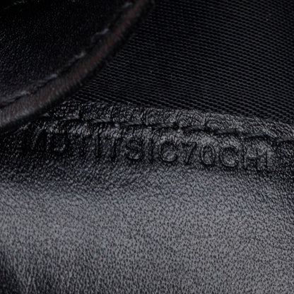 Burberry Black Embossed Leather Cavendish Check Continental Wallet