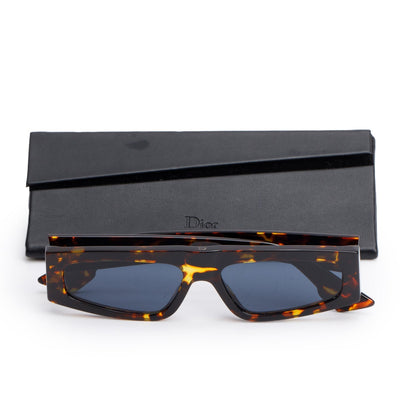 Christian Dior UK116BGQMP Brown Havana Dior Power Rectangle Sunglasses