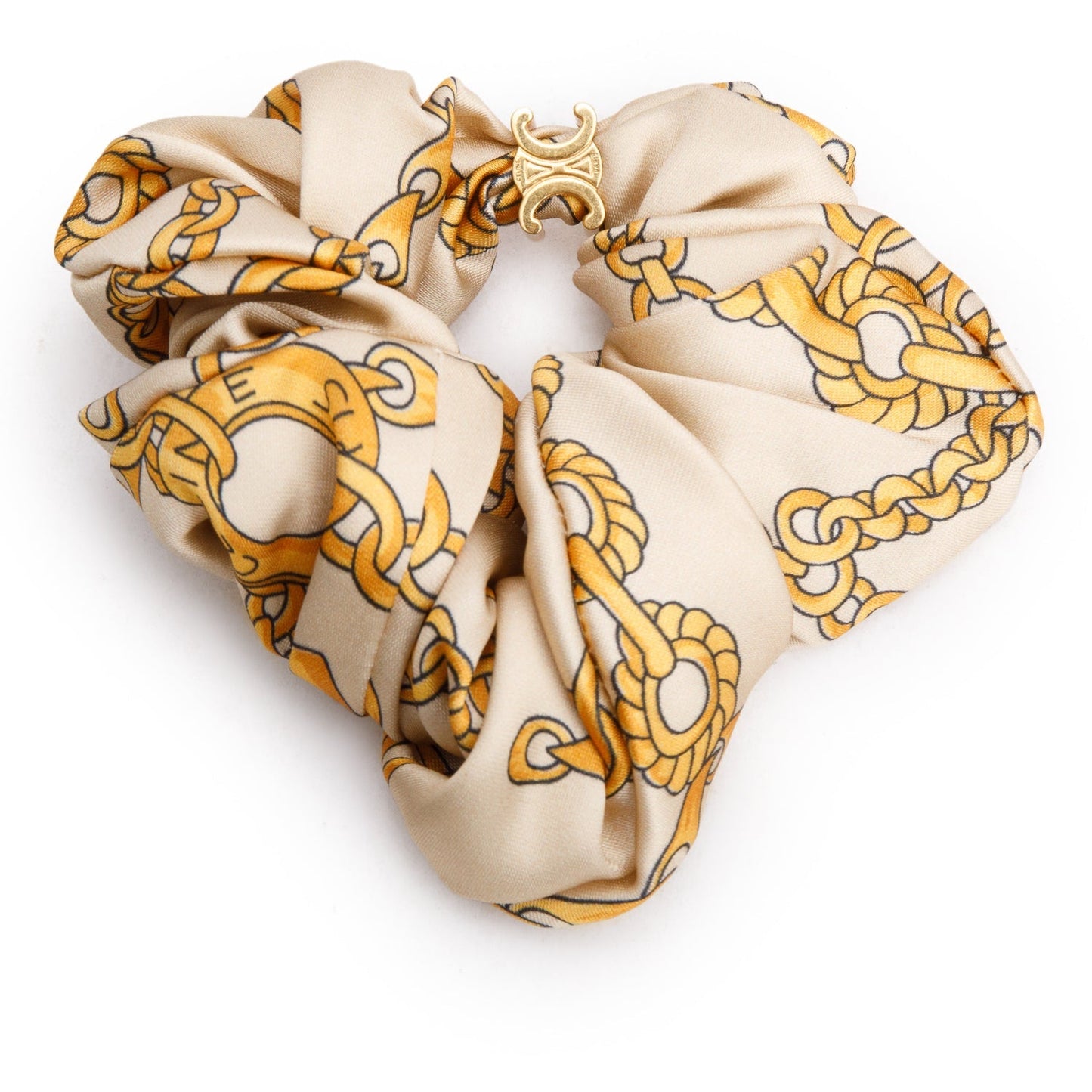 Celine Gold Triomphe Scrunchy