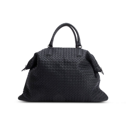 Bottega Veneta Black Nappa Intrecciato Maxi Convertible Tote