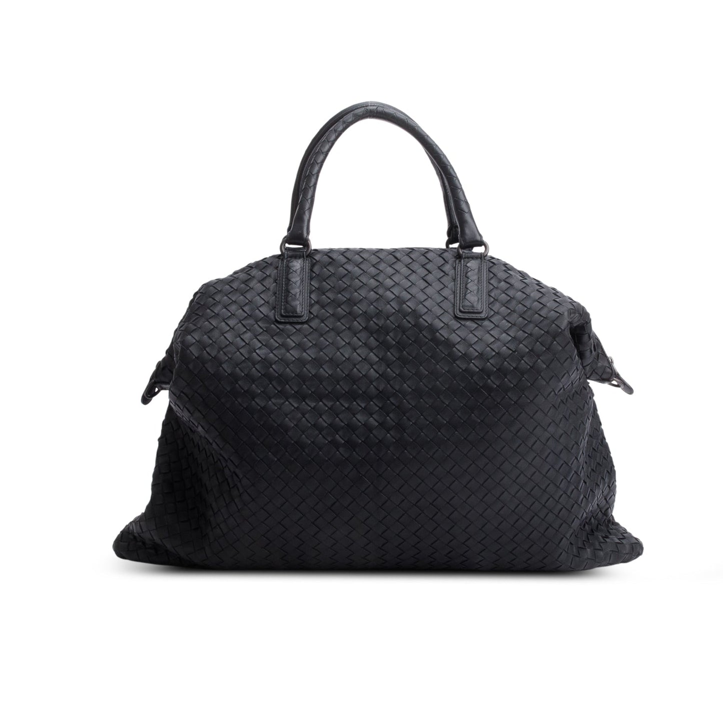 Bottega Veneta Black Nappa Intrecciato Maxi Convertible Tote