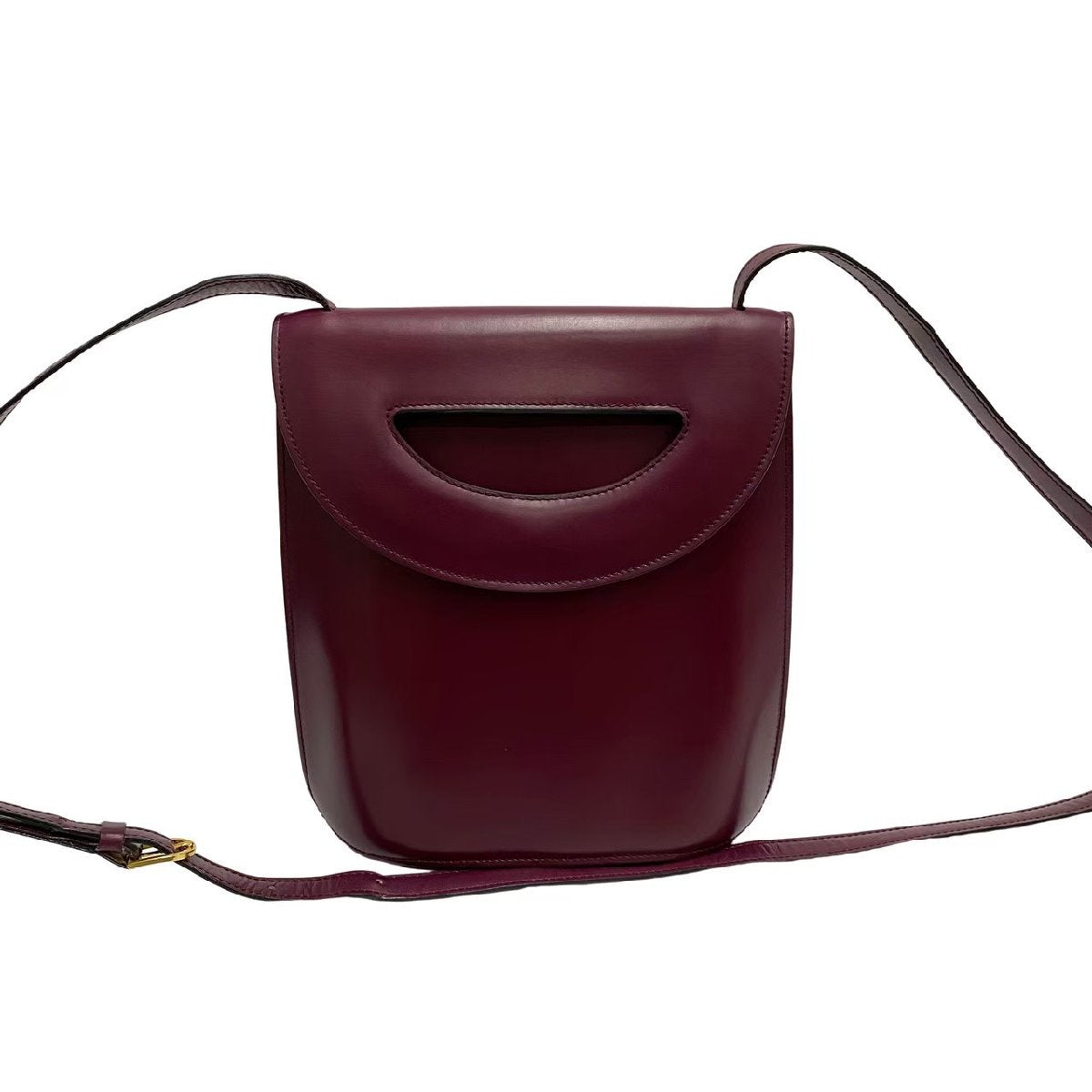 CELINE Shoulder Bag Box scarf wine-red Women