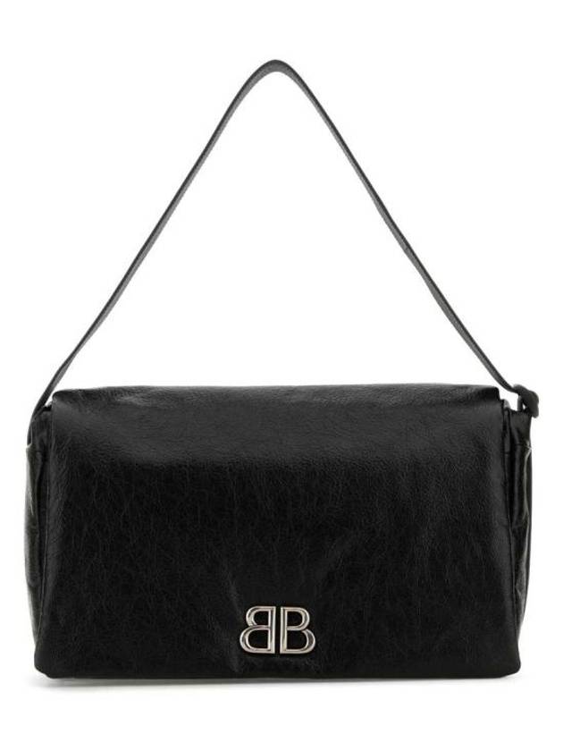Luxury Balenciaga Trending 2025 Monaco Flap Medium Shoulder Bag Black