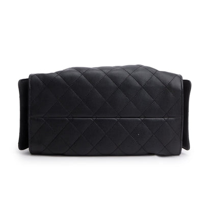 Chanel 2025 Black Caviar Leather 25 Small Bucket Bag