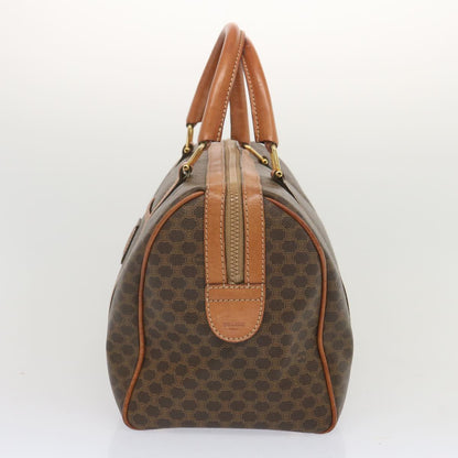 Luxury CELINE Macadam Canvas Boston Bag PVC Brown  68004