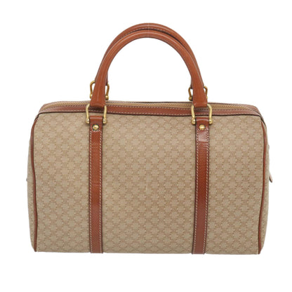 Luxury CELINE Macadam Canvas Boston Bag Beige  68007