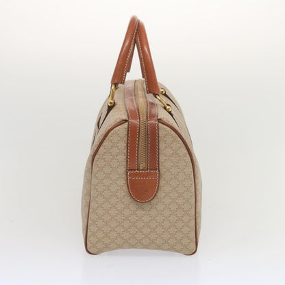 Luxury CELINE Macadam Canvas Boston Bag Beige  68007