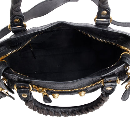 Balenciaga Black Agneau Leather Classic Mini City Bag