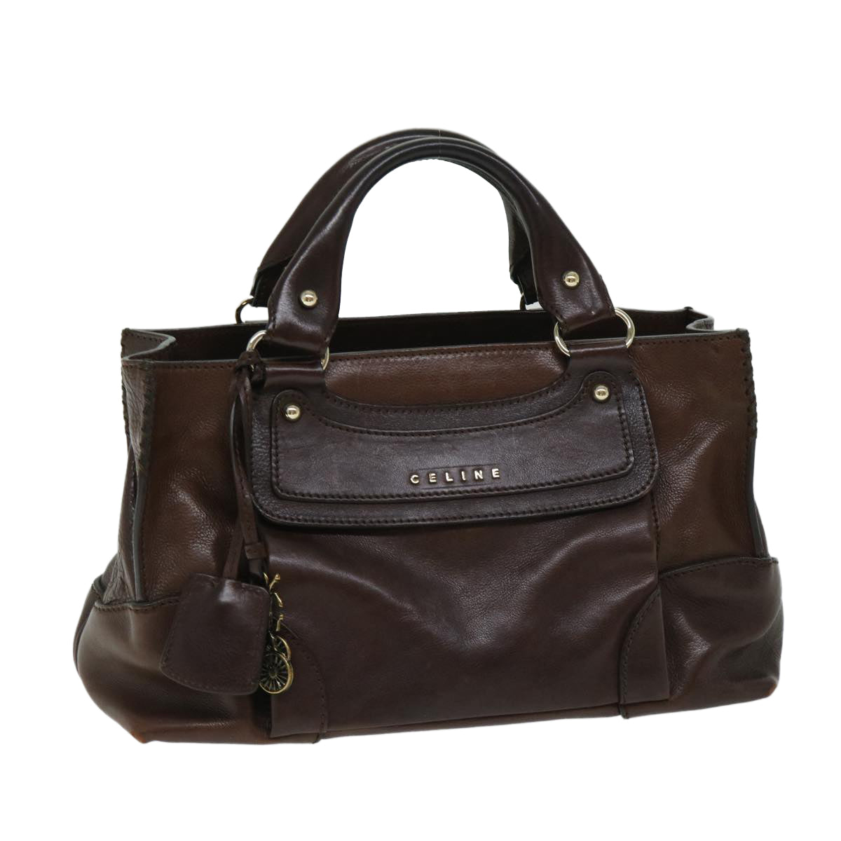 Luxury CELINE Hand Bag Leather Brown  68027