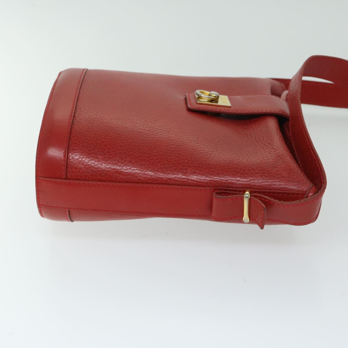 Luxury CELINE Shoulder Bag Leather Red  68032
